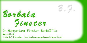 borbala finster business card